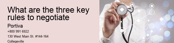 What are the three key rules to negotiate