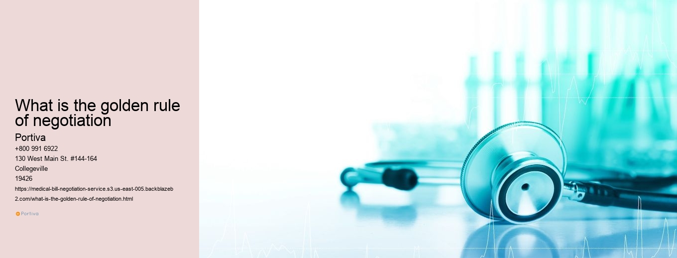 What is the golden rule of negotiation